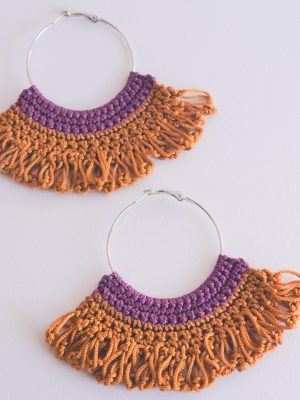 knitting earrings handmade